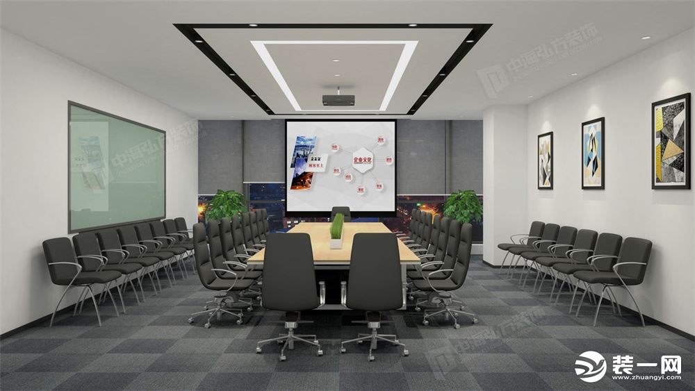 会议室效果图 南京VIVO大厦奇虎360+现代风格办公室