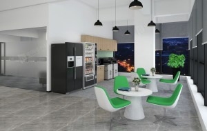 茶水间效果图 南京VIVO大厦奇虎360+现代风格办公室