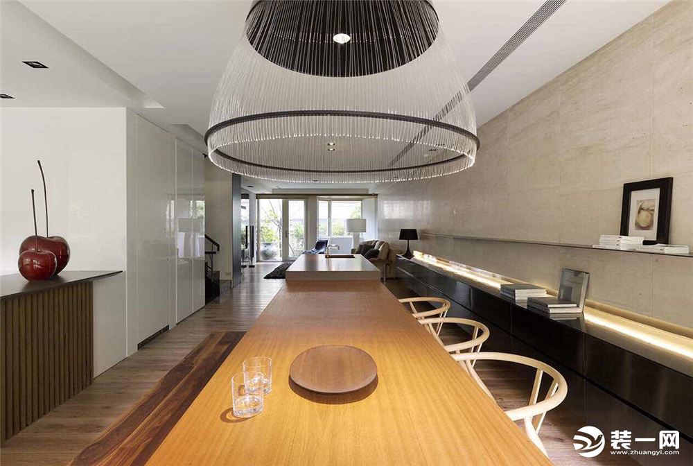 东营易威空间设计曹安林景苑109平米三居室现代简约风格装修效果图餐厅+休闲区