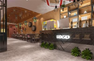 蝎大王餐厅饭店设计效果图