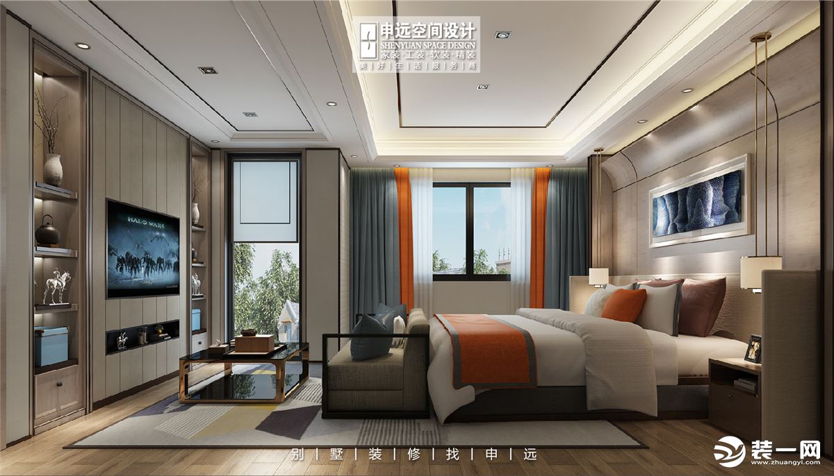 北京申远空间设计-500平新中式风格别墅案例
