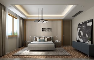 恒大华府260平大户型现代风格效果--卧室