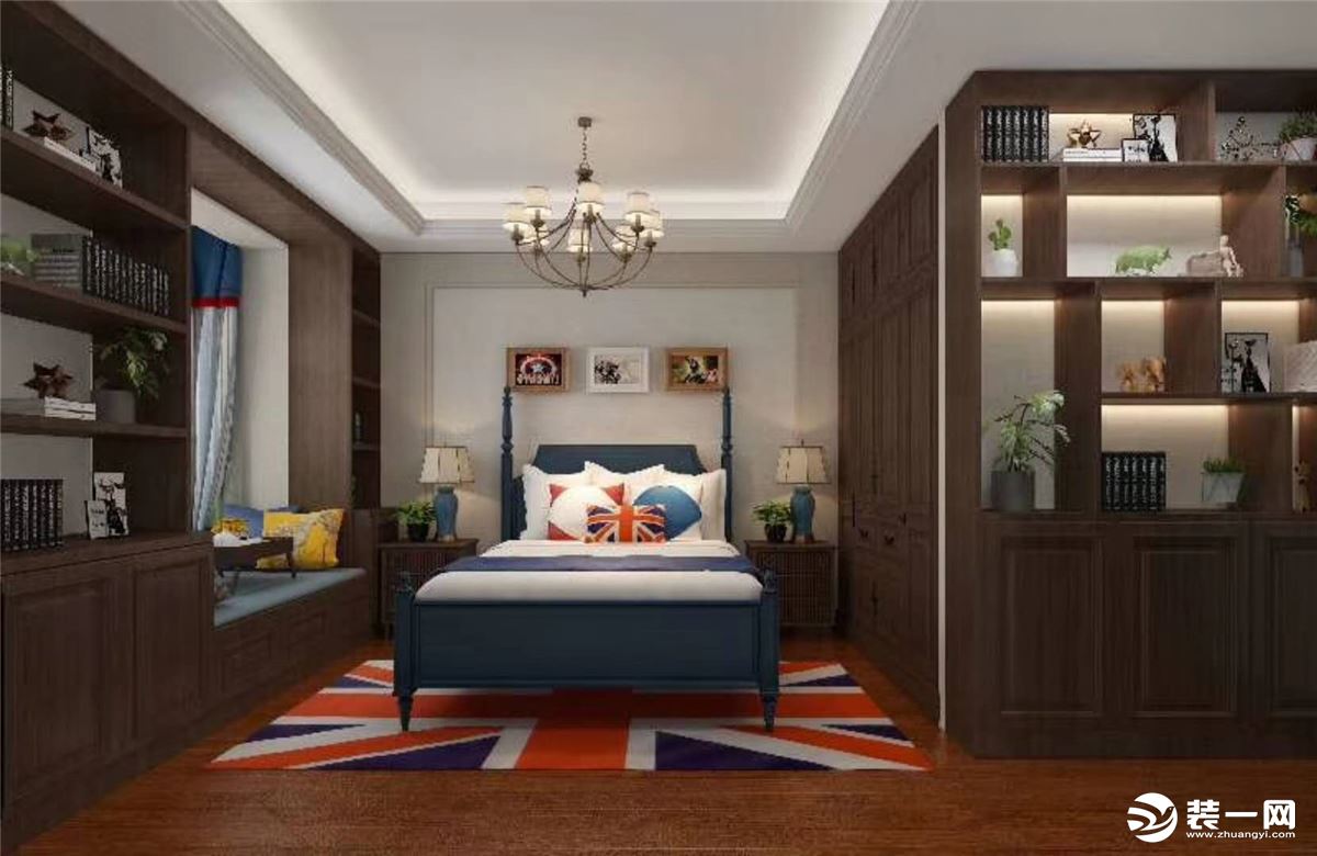 乌鲁木齐昊元上品140平美式风格15万小卧室
