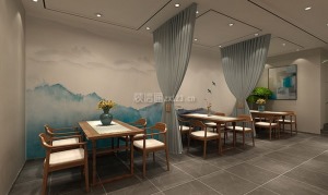 北京青塔西路底商中式风格210平米装修效果图案例