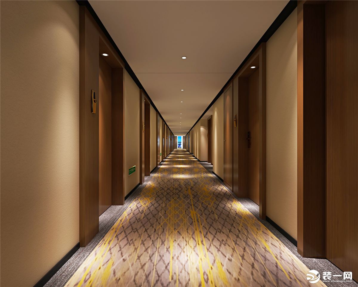 五星级酒店走廊休闲区装潢设计效果图_装信通网效果图