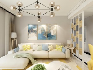 金猴圣海名居120平三居室现代风格装修效果图
