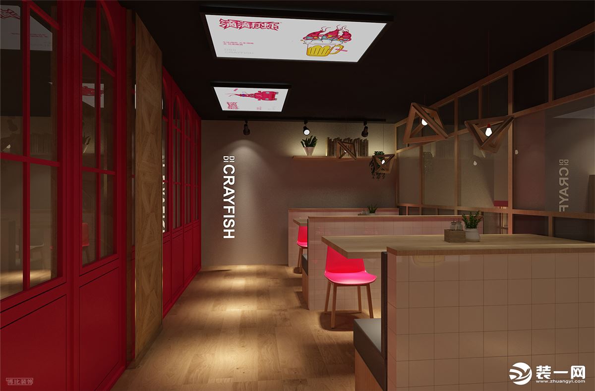 小吃店设计效果图|空间|室内设计|罗大人万岁 - 原创作品 - 站酷 (ZCOOL)