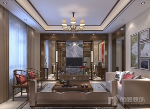 深圳尚层装饰400平米现代风格别墅装修案例--客厅