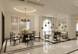 深圳尚层408平米新中式风格别墅案例--餐厅