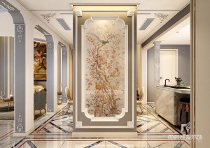 深圳尚层装饰397.8平法式风格装修案例--门厅