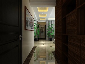 济南华润中央花园三居室简约风格走廊装修案例