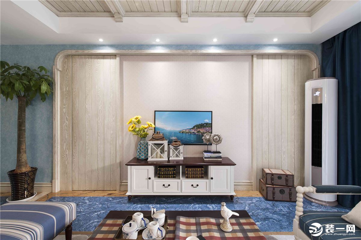 【重庆佳天下装饰】远洋香派160平客厅现代风格实景图