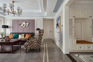 金茂珑悦两室美式风格走廊实拍图