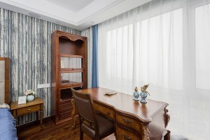 千威先生的洋房85㎡美式风格卧室书桌实拍图