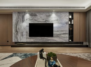 【佳天下装饰】丽景紫园160平客厅现代风格实景图