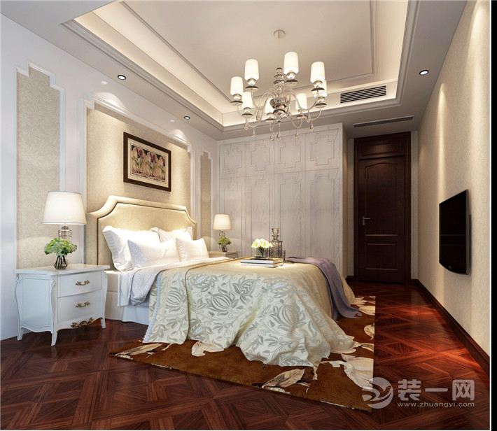 南昌绿地悦城140平米三居室简欧风格次卧室