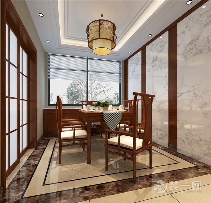 南昌万达旅游城140平米四居室中式风格餐厅