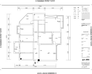 南昌万达星城150平米三居室中式风格原始平面图