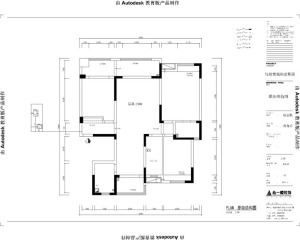 南昌绿地悦城144平米四居室中式风格原始户型图
