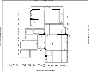 南昌东方海德堡195平米四居室欧式风格原始结构图
