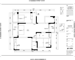 南昌绿地悦城140平米三居室简欧风格原始结构图