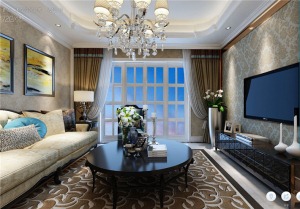 南昌铜锣湾广场87平米两居室简欧风格案例图