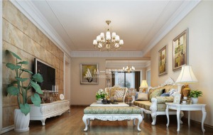 南昌铜锣湾100平米三居室美式风格案例图