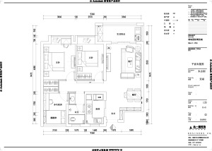 南昌绿地博览城87平米三居室现代简约风格平面布置图