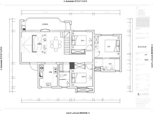 南昌绿地博览城95平米三居室现代简约风格平面布置图