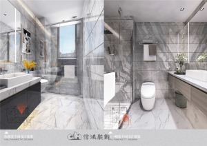 460平别墅现代风格洗手间装修效果图