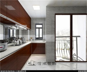 190平四居室中式风格厨房装修效果图