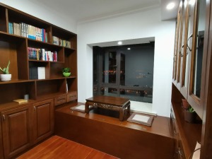 书房宁波江水平装修领域小区135平美式三居室装修风格案例