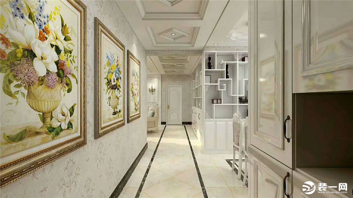 西宁达观天下150四室两厅欧式风格走廊装修