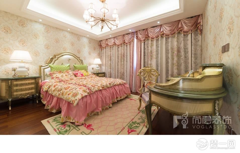尚层装饰美式古典风格370平米私人别墅卧室装修