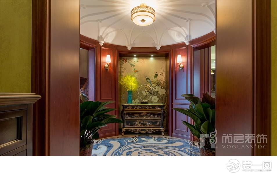 尚层装饰美式古典风格370平米私人别墅门厅装修