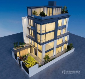 500平方米现代风格别墅外立面装修效果图