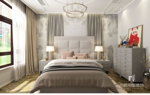 尚层装饰430平米私人住宅轻奢风格一层卧室装修