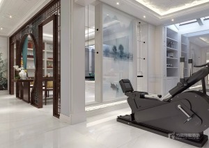 新中式风格健身房装修设计效果图