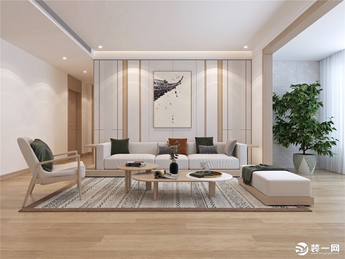 以原木为主，在居室各个不同的空间布置了纯净、质朴的原木材料，构造出最为纯粹、直接的质感空间。