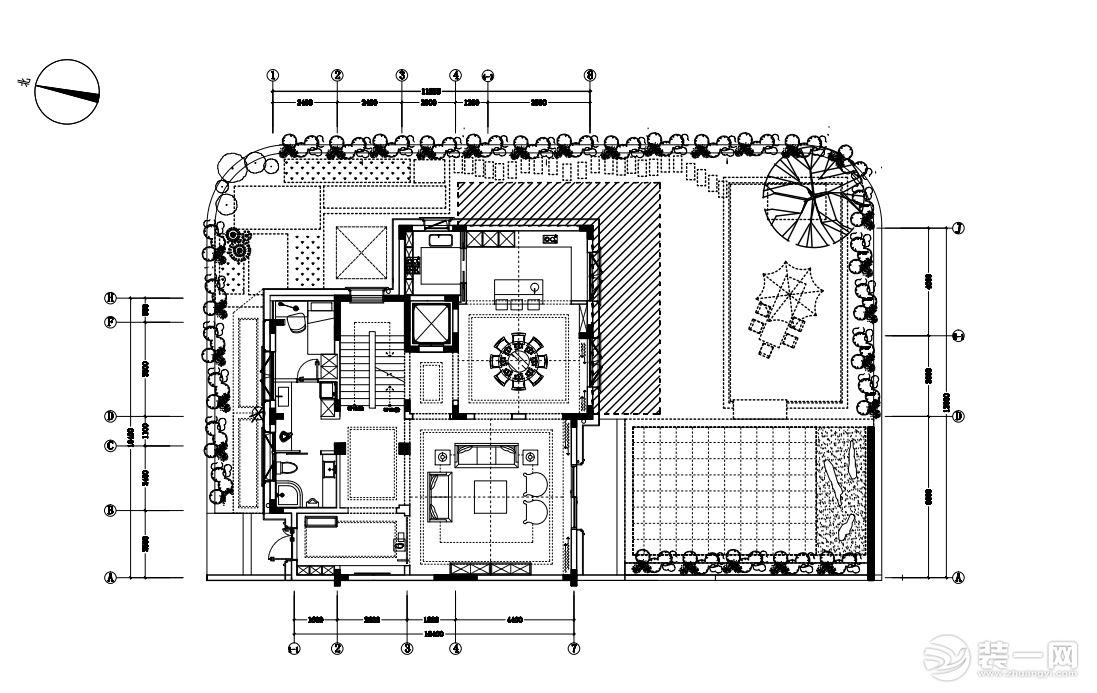 本套为地下2层，地上4层，总共五层楼的别墅，地下的两层主要作为休闲厅，茶室的场所，起居室位于地上的三