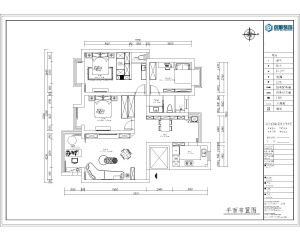 平面图中，设计师为了满足业主的需求，将客餐厅做了通透设计，柜子空余处还能做个小咖啡台，充分利用空间。