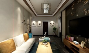 金色家园117平三居室中式风格装修效果图