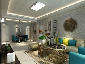金象湾100平三居室现代风格装修效果图