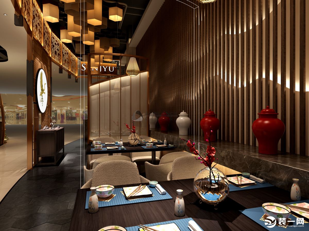 日式料理寿司店设计 料理店铺装修 千寿寿司料理设计 150平方 成都专业料理寿司设计公司 众派思设计