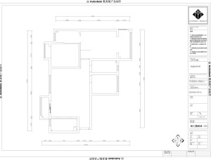 （简美装饰）城中金谷110平二室混搭工业风格装修效果图原始户型图