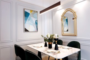 中建之星120平米三居室輕奢風格裝修效果圖餐廳
