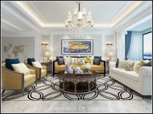 铜仁创艺装饰金苑-195平米-欧式风格客厅装修效果图