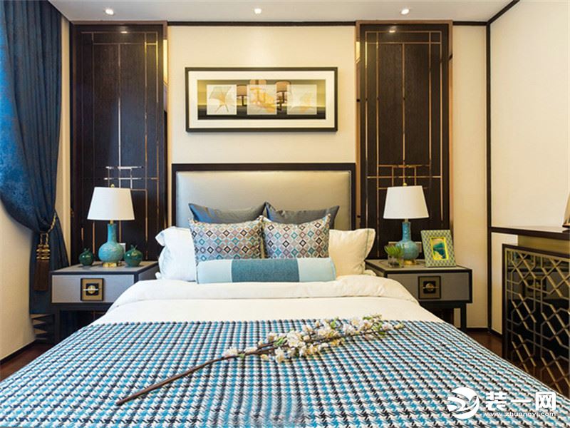 铜仁高标装饰清水湾150平米中式风格卧室装修设计效果图