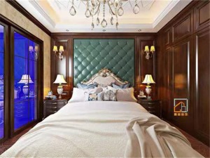 铜仁高标装饰水梦兰庭320平米美式风格复式楼装修卧室效果图