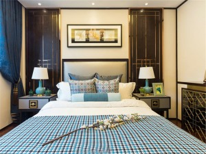 铜仁高标装饰清水湾150平米中式风格卧室装修设计效果图